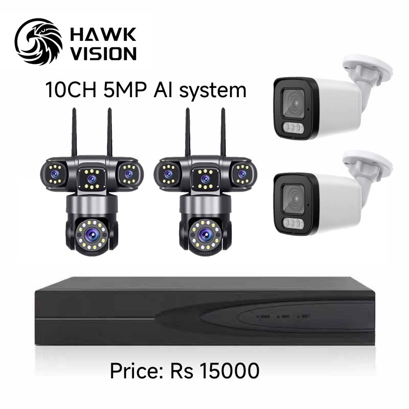 Poe camera kit 2*4lens+2*black light