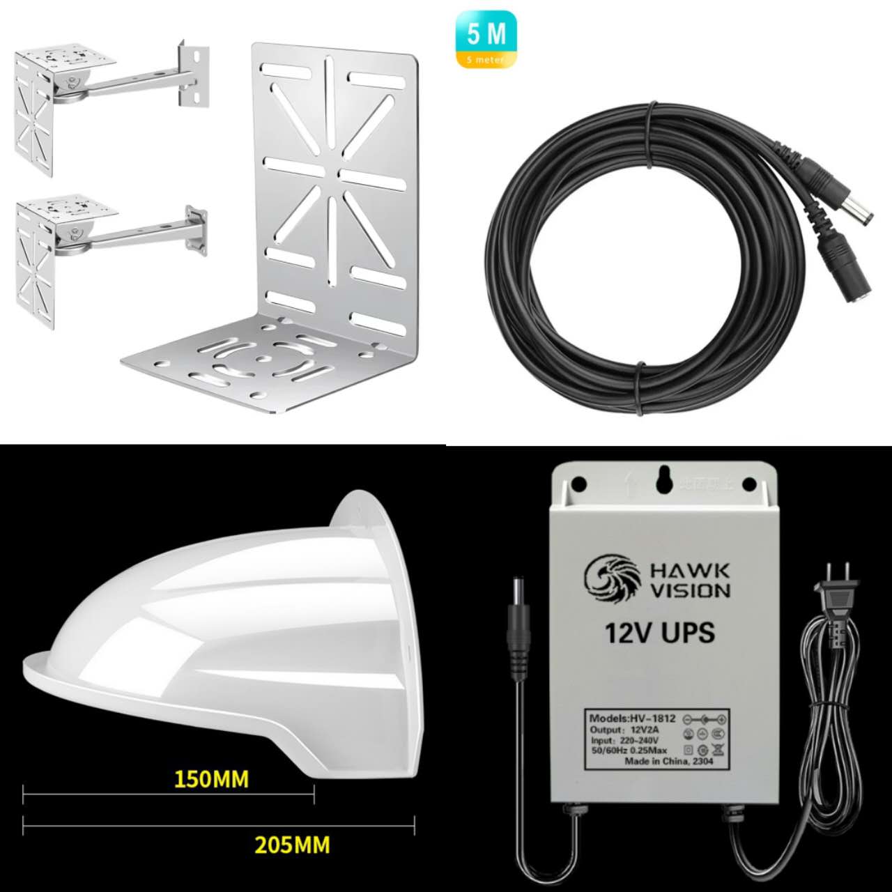 Bracket/ups/extension/rain cover