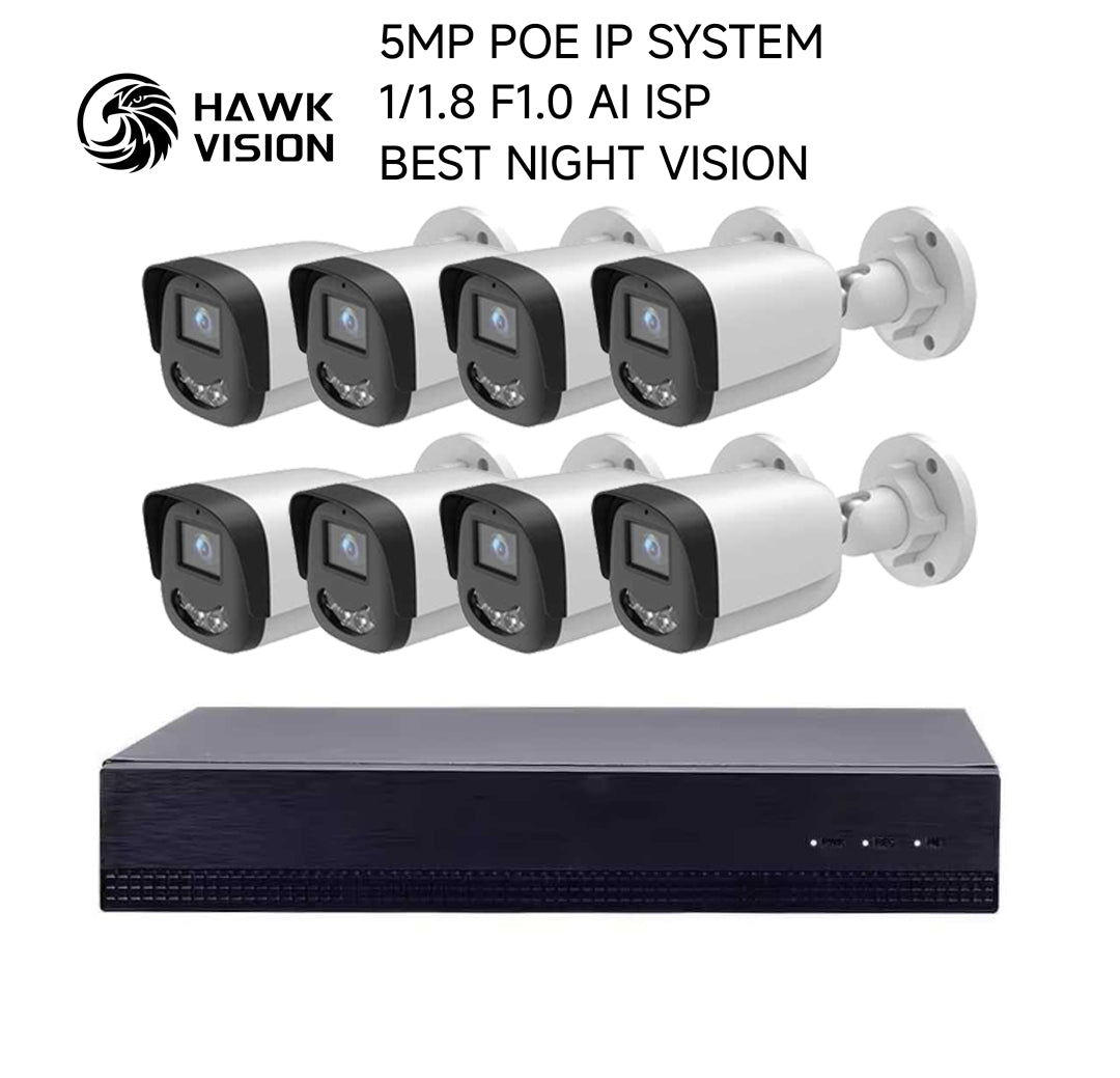 Poe camera kit 5MP Black light